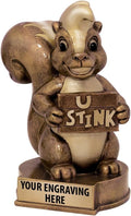 Crown Awards 3.75" x 5.5" Loser Skunk Sculpture Trophy - Last Place Trophies Prime