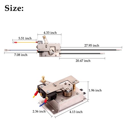 10L0L Golf Cart Potentiometer w/Micro Switch for EZGO Marathon 1989-1994 Electric, OEM# 25267G2 25399G1 27094G01, Use on Upgrade Resistor Control to Curtis Controller