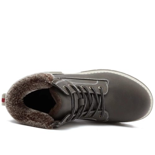 COTTIMO Women's Winter Snow Hiking Boots - Insulated Warm Work Boots for Women, Waterproof Non-Slip Fur-Lined Ankle Boots, Fashion Brown Lightweight Outdoor Shoes Size 9