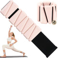 INDEPANDIA Wrist Ankle Weights for Women & Men, 2lbs Adjustable Weighted Bangles to Boost Calorie Burn & Strength, Arm & Leg Weights for Pilates, Yoga, Walking, Barre, Gym & Home Workout Blush Beige