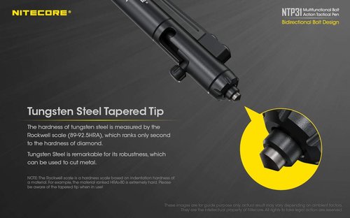 Nitecore NTP31 Aluminum Multifunctional Bolt Action Design Tactical Pen