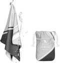 Dock & Bay QuickCool Cooling Towel - for Workouts & Sports - Cools to 15°C - Includes Bag - 25" x 12"/ 63x29cm - Go Faster - Pace Grey