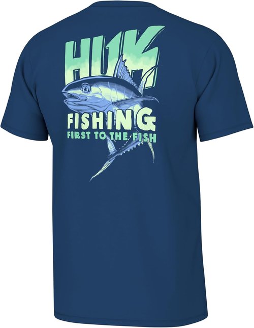 HUK Men's Fishing Tee - Performance Short Sleeve Shirt for Quick-Dry Comfort