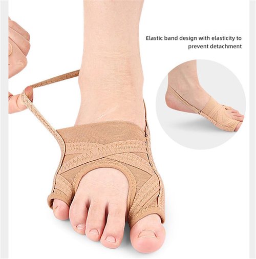 Bunion Corrector, Adjustable Big Toe and Tail Toe Separator Orthopedic Bunion Splint Brace, Hammer Toes Straightener Bunions Relief, Breathable Bunion Socks Sleeves for Women Men, Day Night Support (S)