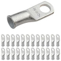 SELTERM 25pcs 6 AWG Marine Grade Tinned Copper Battery Cable Lugs - Durable Ring Terminals for Reliable Connections