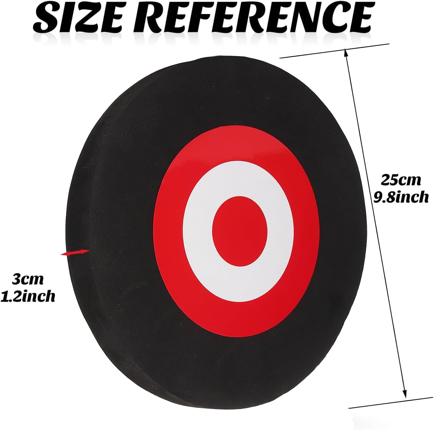Skiennix High Density Foam Archery Target - Self-Healing Design for Indoor & Outdoor Practice | Black & Red
