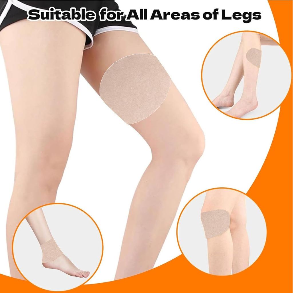 Skiennix 14 Pcs Anti-Chafing Thigh Patches - Sweatproof Light Skin Tone Friction Pads for Women