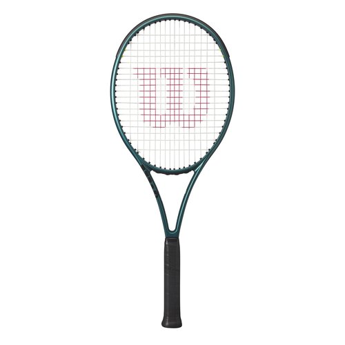 Wilson Blade 100 V9 Strung Performance Tennis Racket - Grip Size 3 - 4 3/8", Strung with Sensation 16 Natural at Mid Range Tension