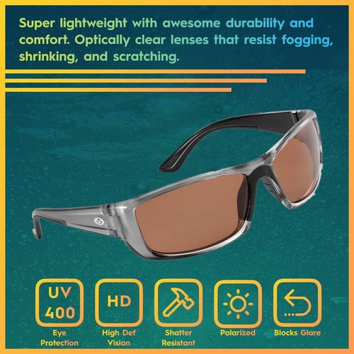 Flying Fisherman Buchanan Sunglasses - 100% UV Protection for Men & Women | Ideal for Fishing & Outdoor Sports