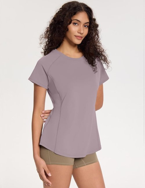 Loovoo Women's Workout Tops - Breathable Loose Fit Activewear Gym Tee | Quick Dry Athletic Shirt