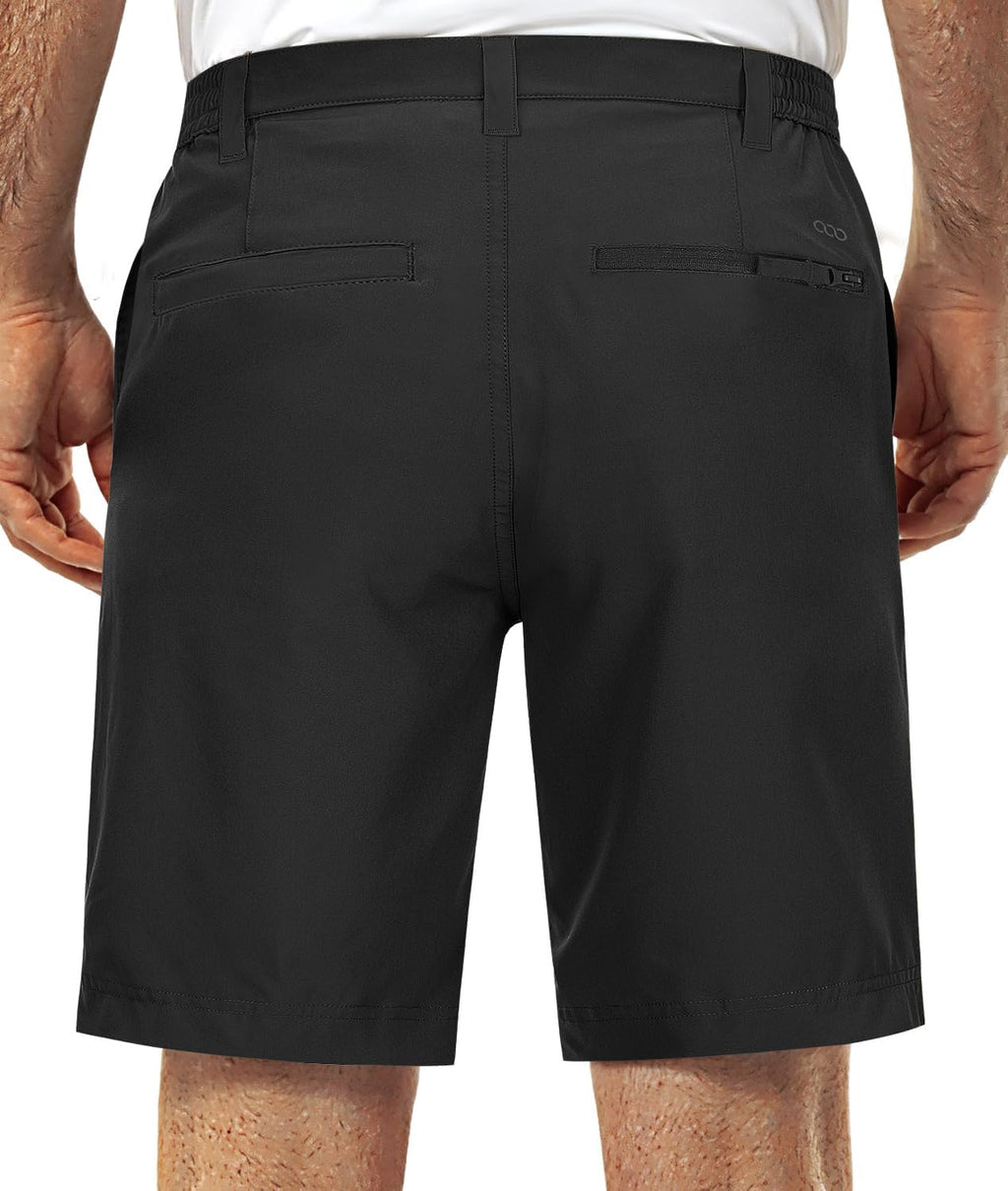 33,000ft Men's Golf Shorts - Quick Dry, Elastic Waist, Classic Fit | 9-Inch Inseam for Comfort