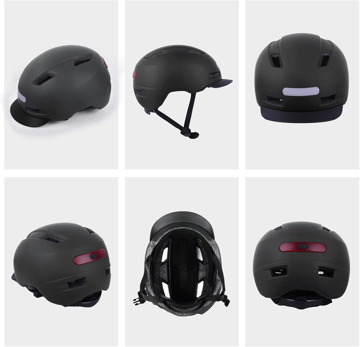 Shinmax Adult Cycling Helmet - USB Rechargeable LED Front & Back Light | Safe & Stylish for Men & Women