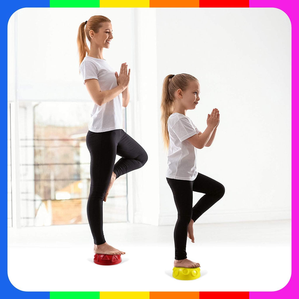 Yes4All Hedgehog Balance Pods - Core Body Exercise Balance Set for Youth & Adults | Includes Hand Pump - Set of 5