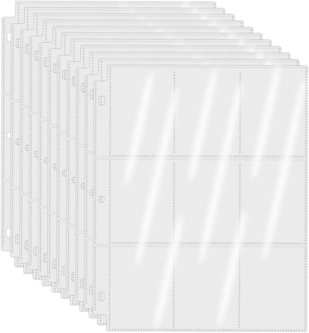 WOT 9-Pocket Trading Card Sleeves - 1440 Double-Sided Clear Protectors for Sports & Game Cards