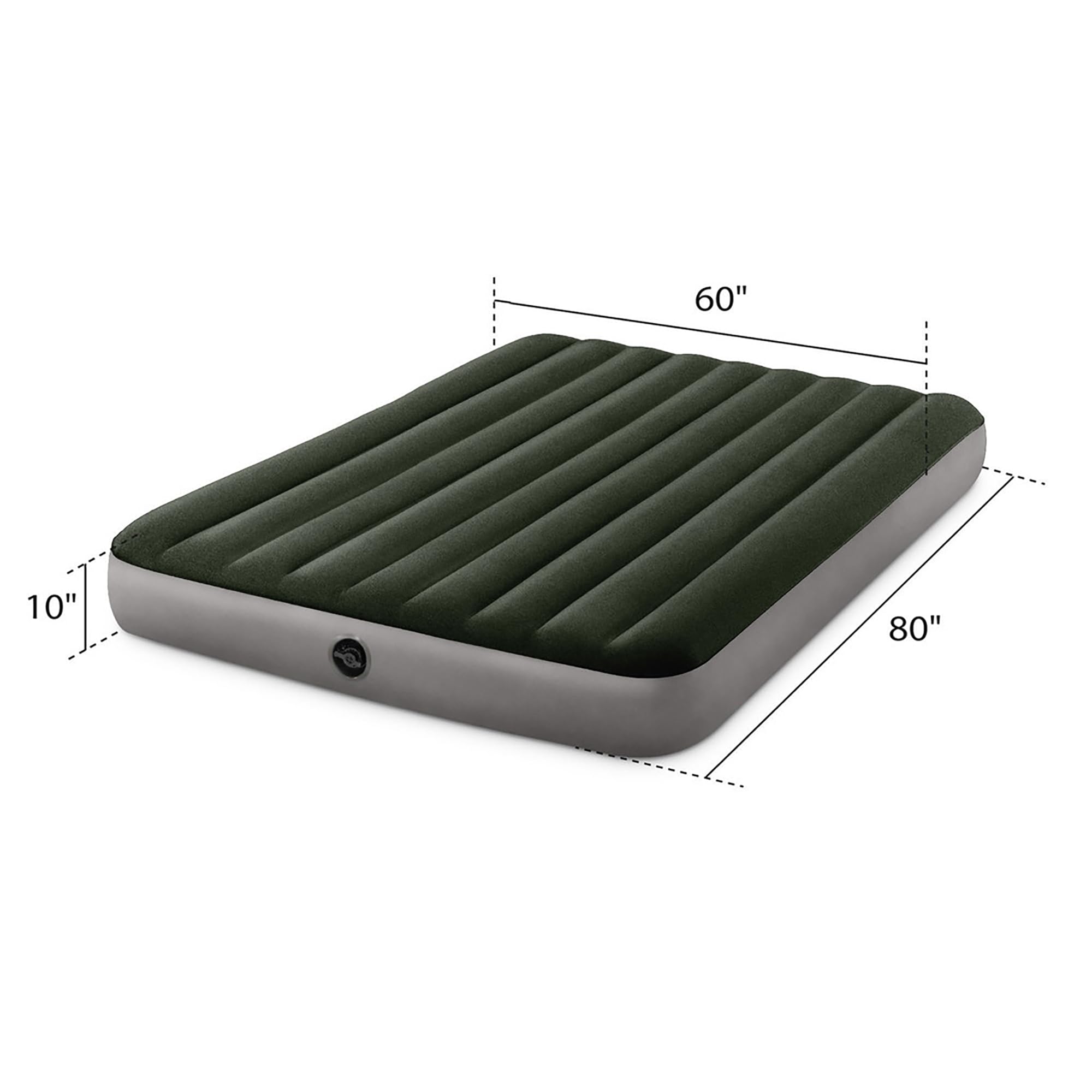 Intex 64109E Dura-Beam Standard Prestige Air Mattress - Fiber-Tech – Queen Size – 10in Bed Height – 600lb Weight Capacity – Pump Sold Separately