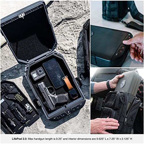 VAULTEK Covert Black LifePod 2.0 & SlingBag Bundle Secure Waterproof Lock Box