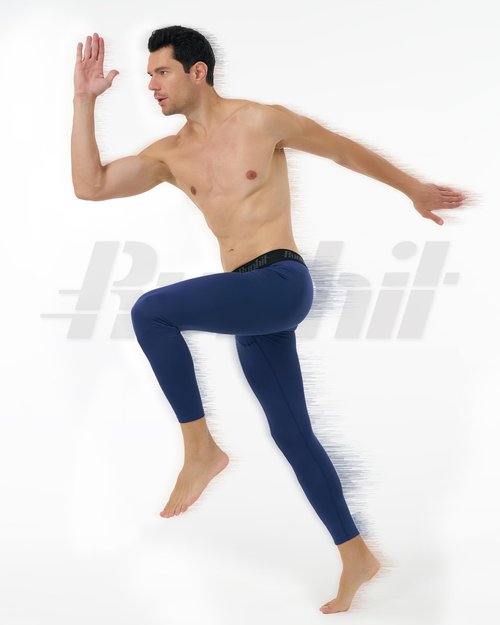 Runhit 3 Pack Compression Pants Men Running Tights Workout Leggings Athletic Base Layer Pants for Sports Basketball Black+Navy Blue+Gray M