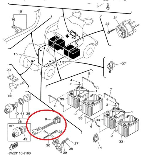 A.A Forward Reverse Switch for Yamaha G22, G29, Drive Golf Carts # JU2-H2917-00-00