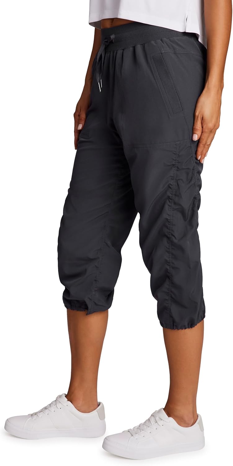 RBX Active Capri Pants - Lightweight Stretch Joggers for Women | Casual Drawstring Design