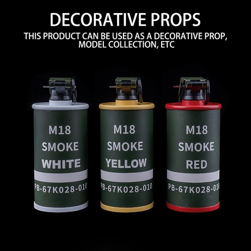 Disratw Airsoft Grenades CS Dummy Grenade Toys Model Plastic Toy Hand Grenades Tactical Gear for Army Cosplay Movie Props Outdoor Games for Age 14+ (Red&Green)