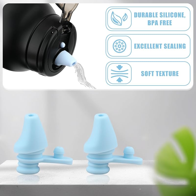 4-Pack Bite Valve Replacements for Ello Hydra 64oz Stainless Jug