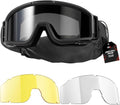 1TG Tactical Airsoft Goggles - Anti-Fog Safety Glasses with 3 Impact-Resistant Lenses for Shooting, Skiing & Riding