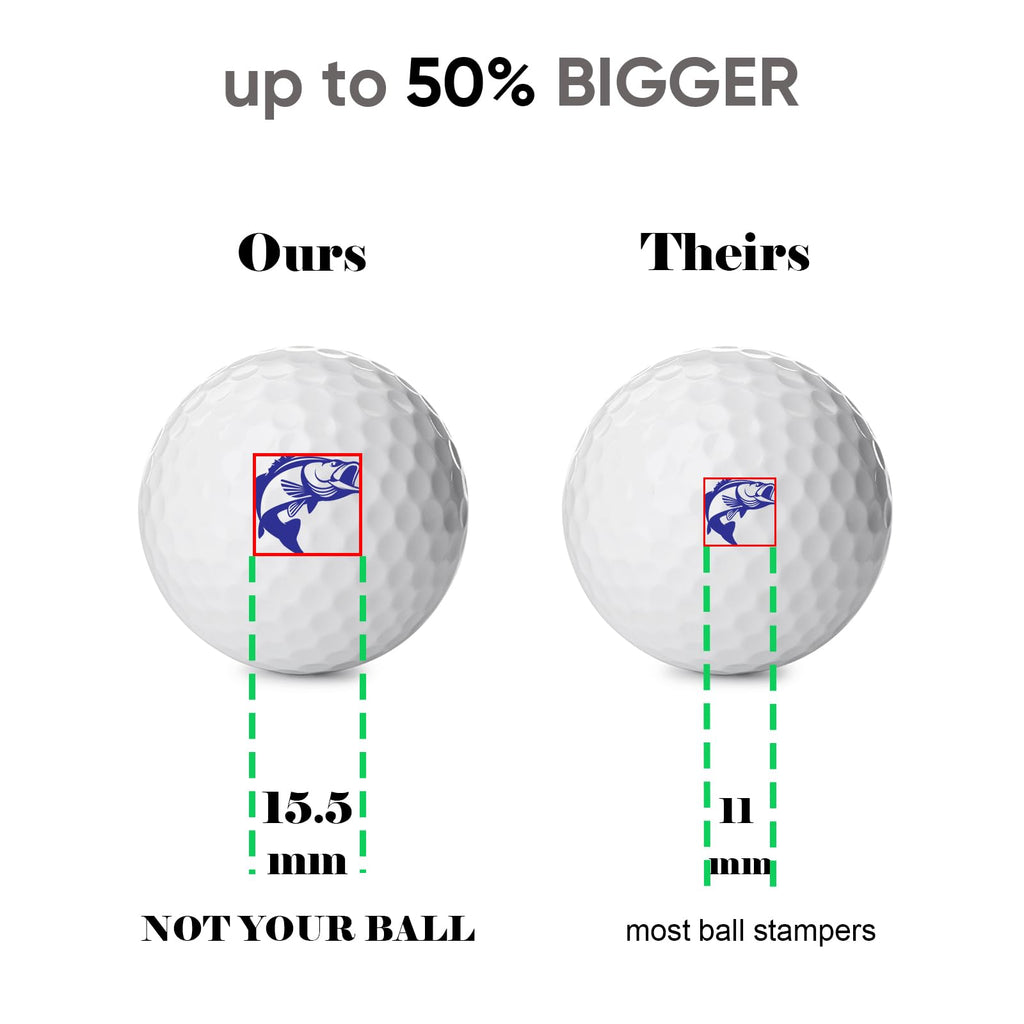 ZEETY Golf Ball Stamp, Golf Ball Stamper, Reusable Self-Inking Golf Ball Stamp Marker to Identify Golf Balls, Golf Gift Golf Accessories for Men and Women Golfers (Clover)