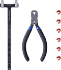 Archery Bow String Nocking Points Set - Includes T-Shaped Ruler & 6 Bowstring Sets for Recurve & Compound Bows