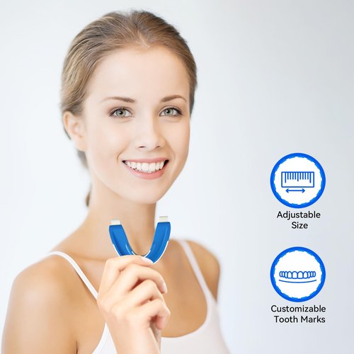 Nighttime Wear Mouthguard,Soft Boil & Bite Oral Device for Adults,Breathable BPA-Free Material,Adjustable Soft Mouth Guard for Men & Women,Reusable & Simple to Use