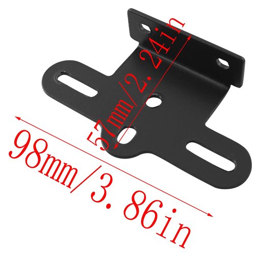 LQ Industrial Bicycle Rear Rack Reflector Fixing Clip L-Shape Mounting Plate Mountain Bike Tail Light Warning Plate Bicycle Reflector Bracket Mounting Bicycle Rear Rack Bracket Black
