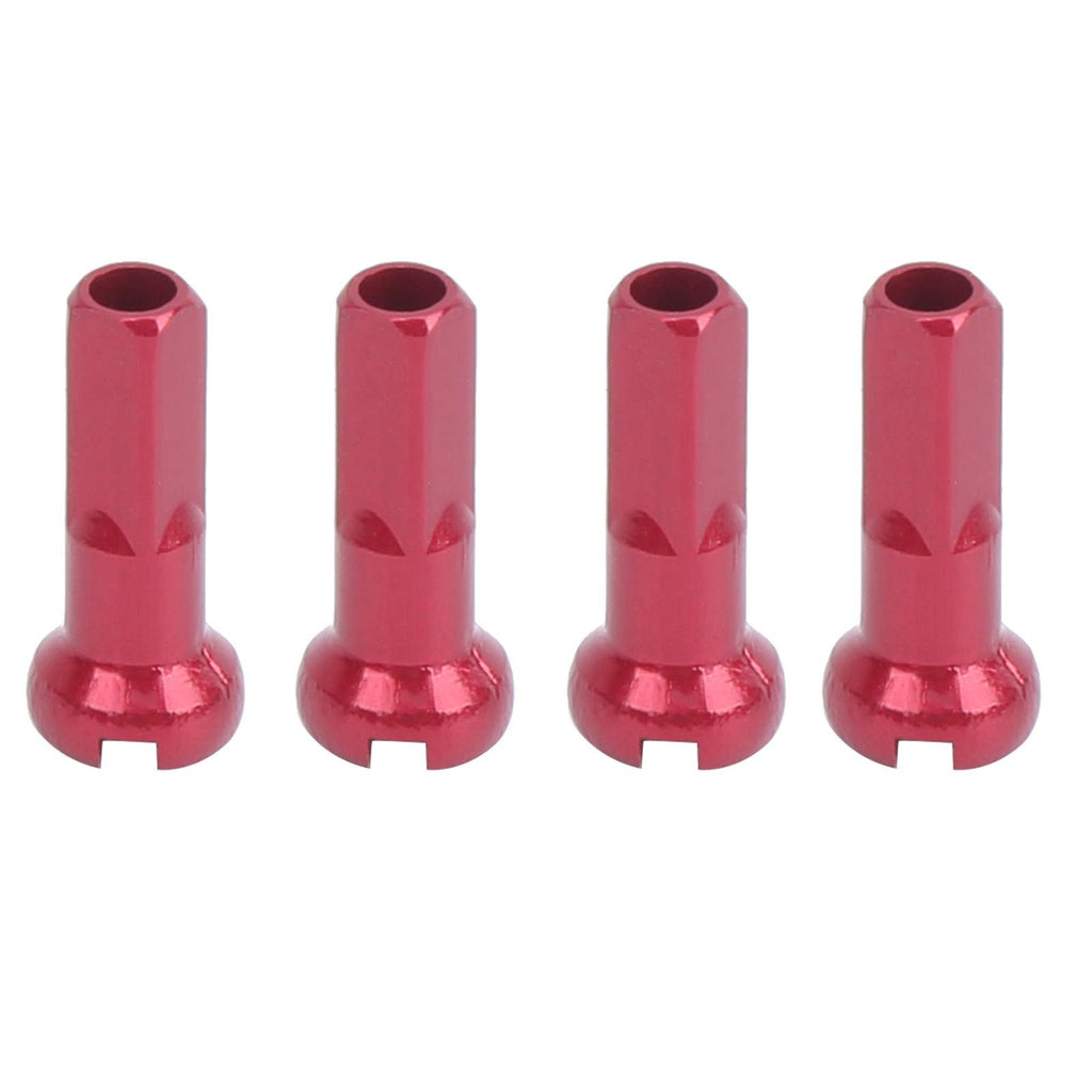 SUNGOOYUE Spoke Nipple, 100Pcs Aluminum Alloy Spoke Cover Nipple Cycling Accessory (Red)