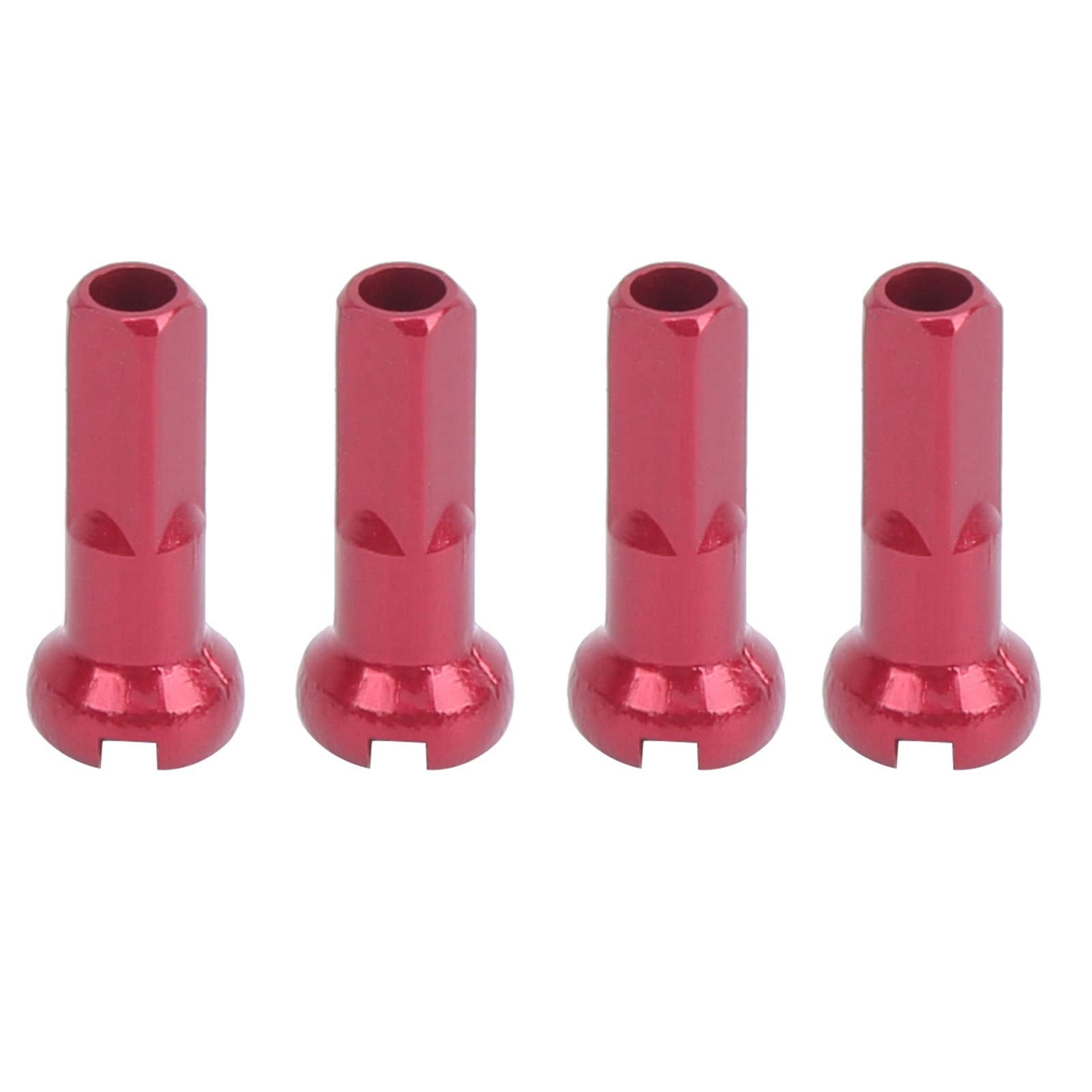 SUNGOOYUE Spoke Nipple, 100Pcs Aluminum Alloy Spoke Cover Nipple Cycling Accessory (Red)