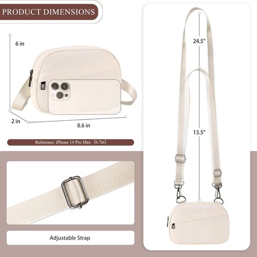 GOEWY Small Crossbody Bag - Stylish Fanny Pack with Adjustable Strap for Travel & Everyday Use