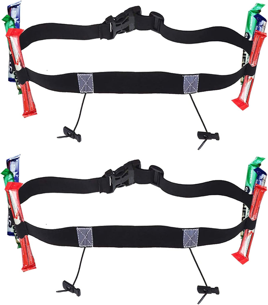 Triathlon Race Belt - Durable Bib Holder for Runners | 2-Pack in Black