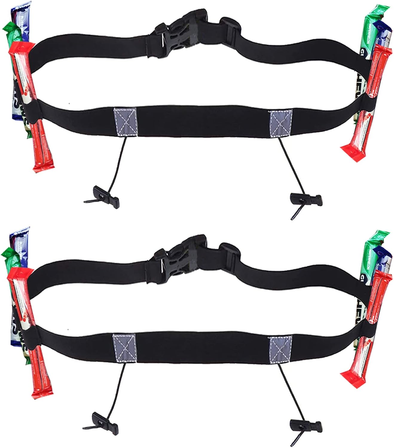 Triathlon Race Belt - Durable Bib Holder for Runners | 2-Pack in Black