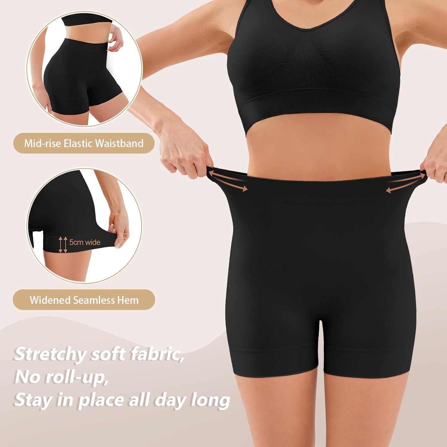 YADIFEN Slip Shorts - Smooth Anti-Chafing Boyshorts for Women | Seamless Under Dress Comfort