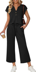 LILLUSORY Two-Piece Lounge Set - Stylish Casual Outfit for Spring Beach Vacations | Perfect for Travel