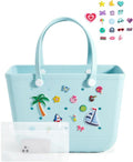 BAGSMART Large Waterproof Beach Bag - Stylish Tote with Cooler & Charms for Pool Days