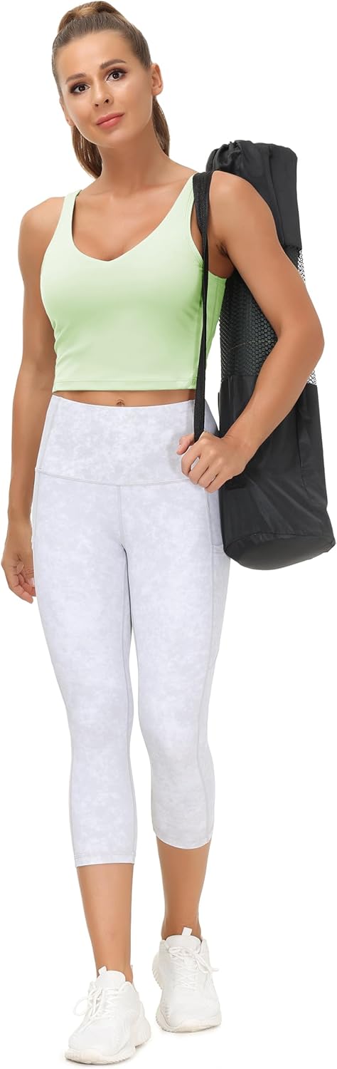 The Gym People Women's Sports Bra - Longline Wirefree Design with Medium Support