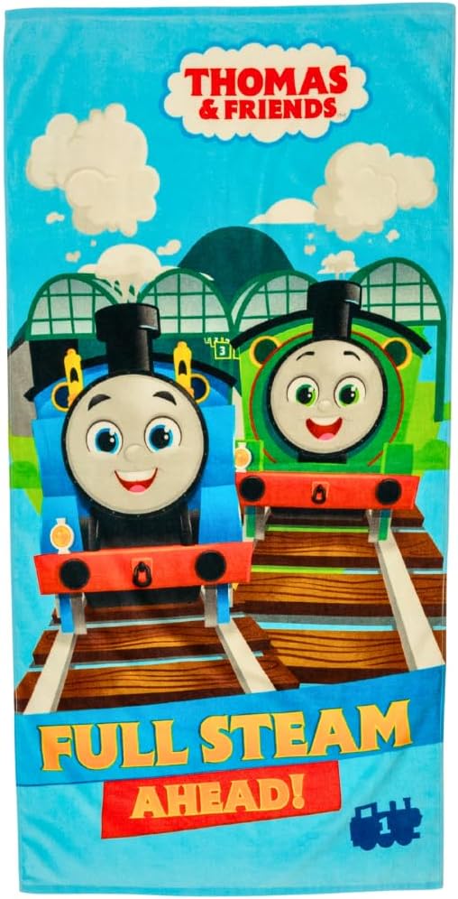 Thomas & Friends Super Soft Cotton Bath Towel - Ideal for Kids | 58 in x 28 in