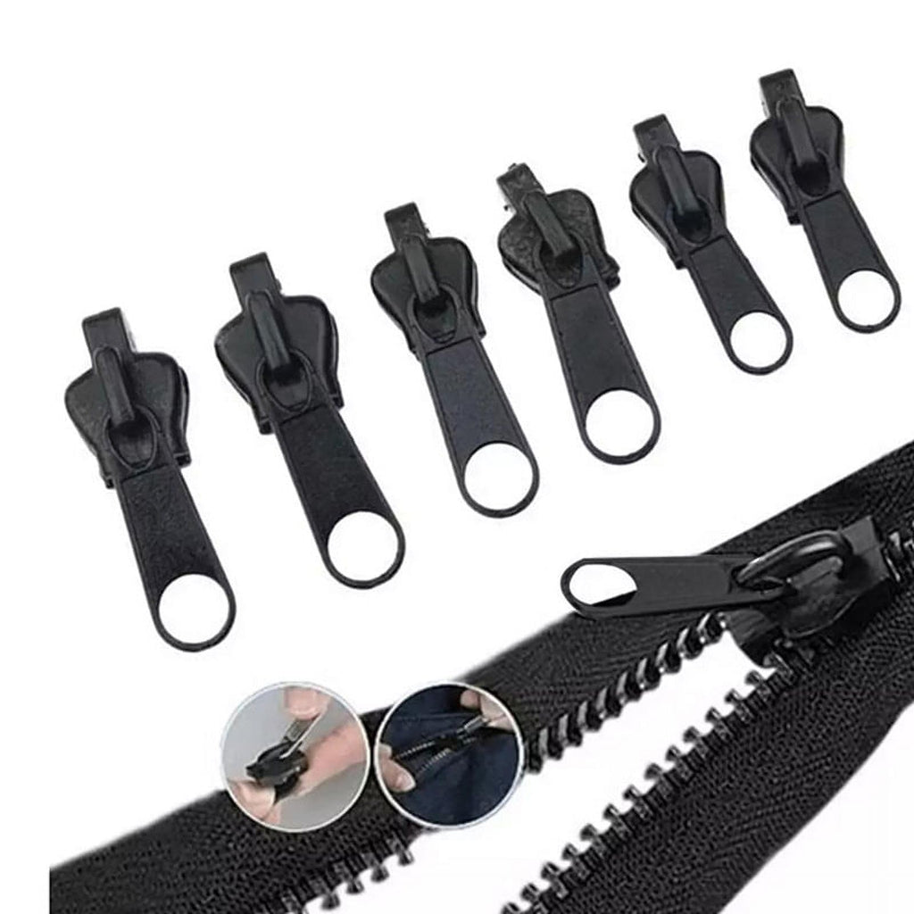 6Pcs Black Fasteners,Fix Zip Puller,Zipper Repair Kit Replacement Zip Slider Teeth Zippers，Design Arts, Crafts and Sewing，Replacement Zipper