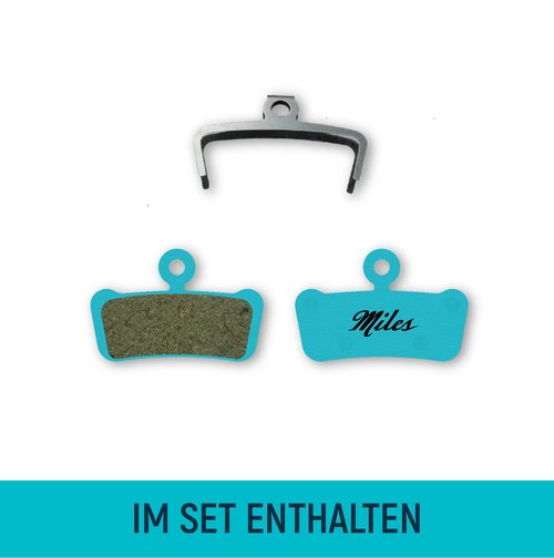 Miles Racing Brake Pads for Disc Brakes, Blue, Road, MTB, E-MTB, E-Road, E-Bike, Touring Cycle, Semi-Metallic - XC, Enduro, Trail | Sintered - Freeride, Downhill, Wet | Organic - XC, Commuter