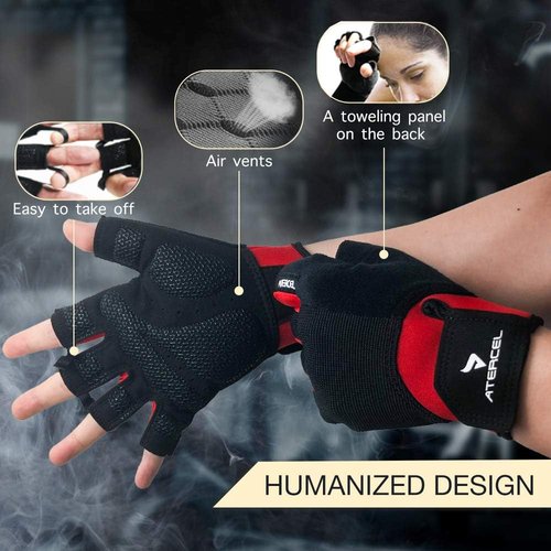 ATERCEL Workout Gloves - Breathable Exercise Gloves for Weight Lifting & Cycling | Unisex Fit