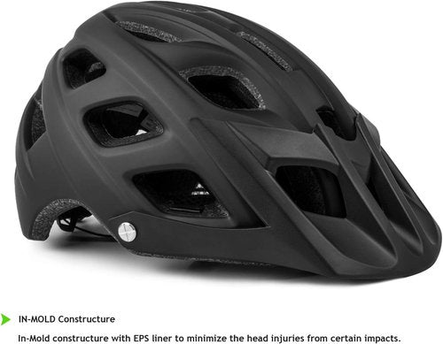 Exclusky Mountain Bike Helmet - Lightweight Adjustable Cycling Helmet for Men & Women | Visor Included