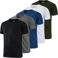 HovSiyla Men's Running Shirts - Dry Fit Athletic Tops for Cool, Breathable Workouts | 1/5 Pack
