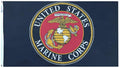 USMC Logo Emblem Flag 3x5 Premium Heavy Duty Polyester Banner - Officially Licensed