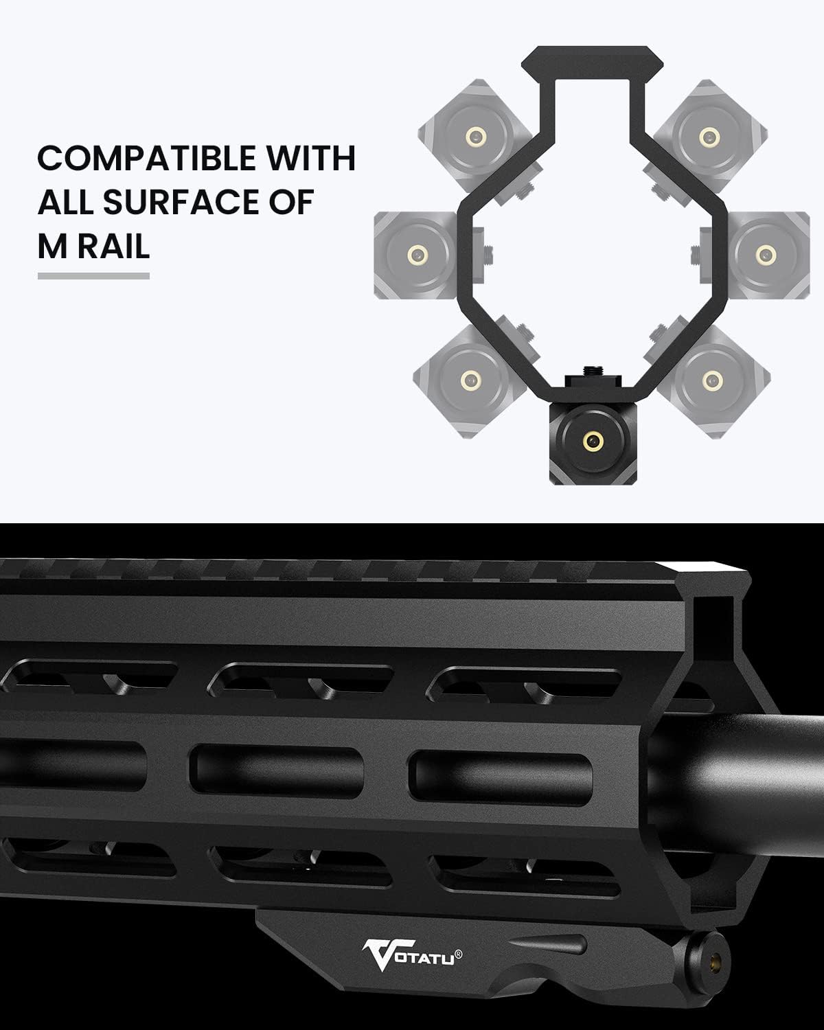 Votatu M4L-R Red Laser Sight - Ultra Low-Profile Tactical Compact Beam with Strobe Function