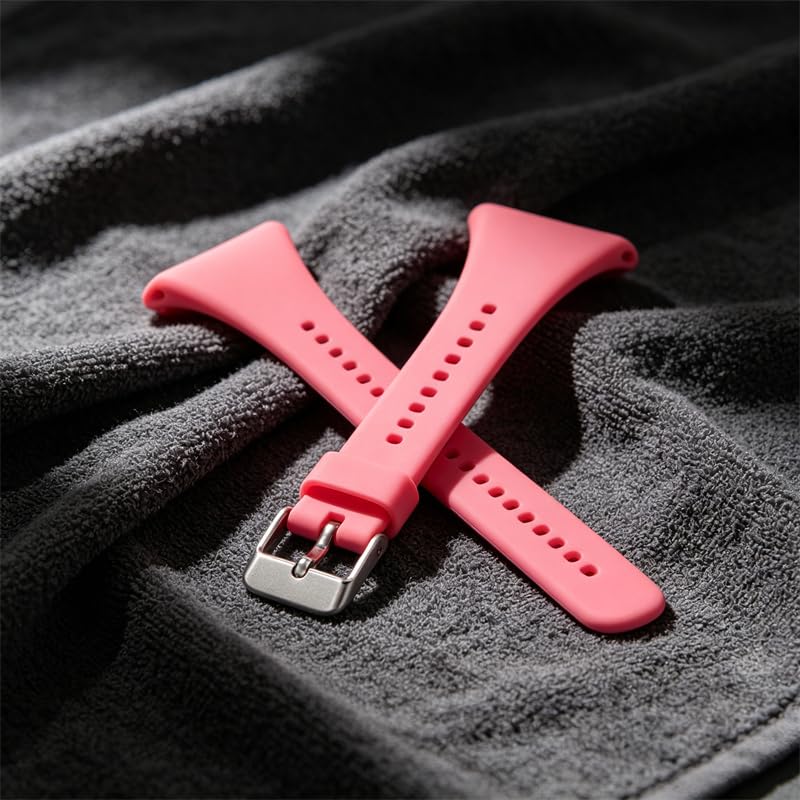 Watch Band for Polar FT4/FT7 – Adjustable Silicone Replacement Strap, Blue+Pink Variation