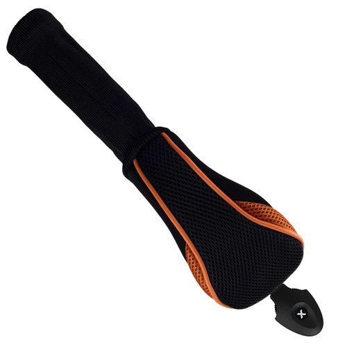 Andux 3 Pack Long Neck Golf Hybrid Club Head Covers Dial No. Tag CTMT-01 Black/Orange