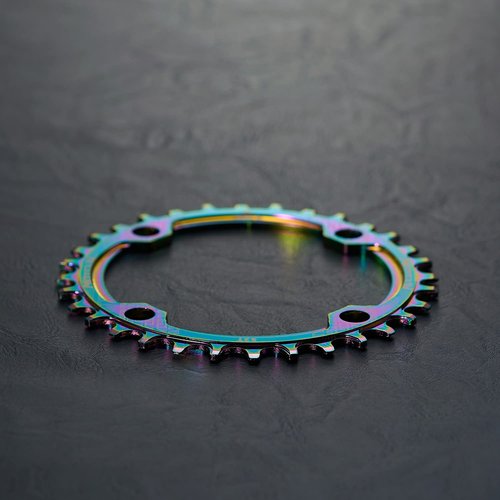 YBEKI 104BCD Chainring - CNC 7075-T6 Aluminum Narrow-Wide Round Chainwheel for MTB/Road Bikes (32-38T) | Compatible with Shimano/SRAM 8-11 Speed | Ultra-Light | Anti-Drop Design ﻿